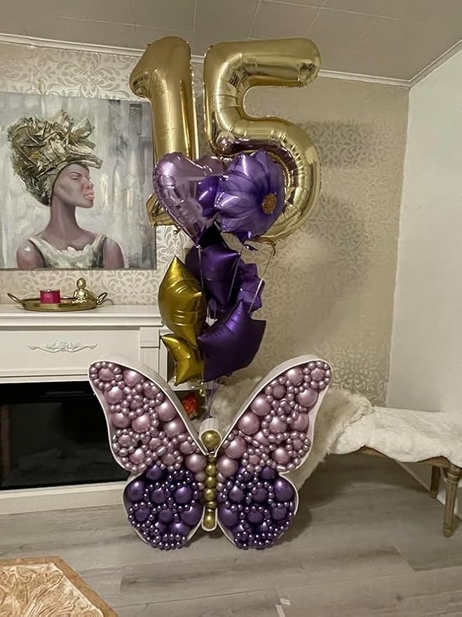 Light Gold 15 Number Balloons 40 Inch White Gold Giant 15 Foil Mylar Helium | - Image 2