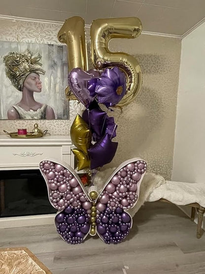 Light Gold 15 Number Balloons 40 Inch White Gold Giant 15 Foil Mylar Helium | - Image 2