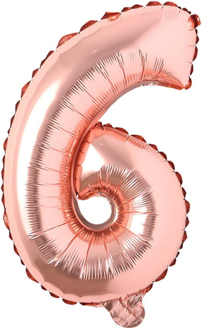 16" inch Single Rose Gold Alphabet Letter number Balloons Aluminum Hanging Foil by REIANS