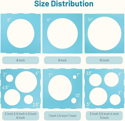 Auihiay 14 Holes Balloon Sizer Cube, Plastic Blue Balloon Sizer | Balloon Size - Image 3