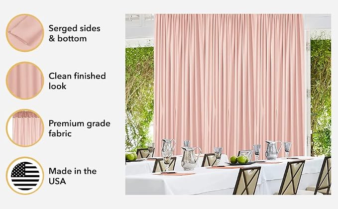 AK Trading CO. 10 feet x 10 feet IFR Polyester Backdrop Drapes Curtains Panels - Image 5