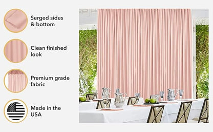 AK TRADING CO. 10 feet x 10 feet Polyester Backdrop Drapes Curtains Panels - Image 9