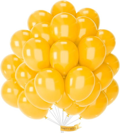 PartyWoo Yellow Mustard Yellow fall Latex Helium Balloons 50pcs | Balloons by PartyWoo