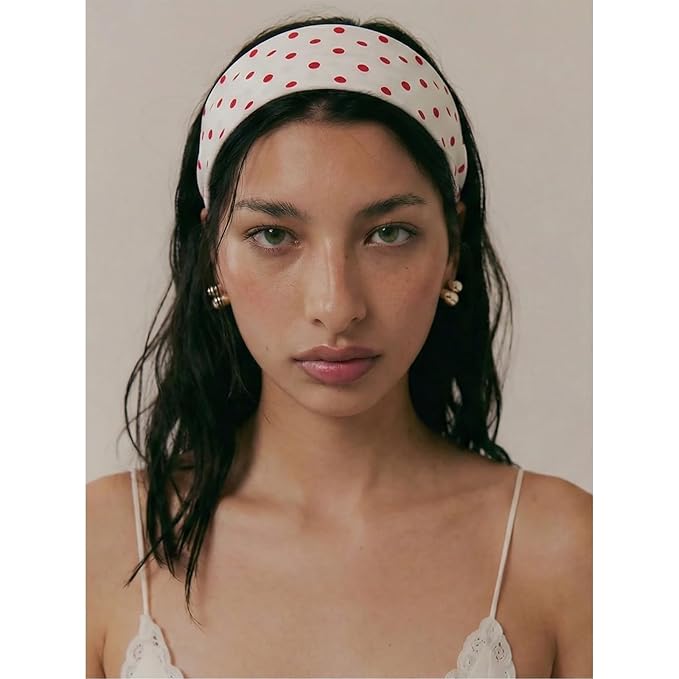 Stretchy Striped Headbands for Women & Girls 4 Pack Soft Headbands for Yoga Gym Hair Wrap Cute Elastic Hair Bands