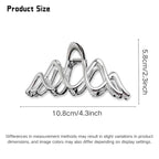 Wave Metal Hair Clips Silver Wavy Hair Claw Clip Hair Claws Strong Hold Nonslip Hair Jaw Clips for Thin Thick Hair Stylish Hair Accessories for Women Girls