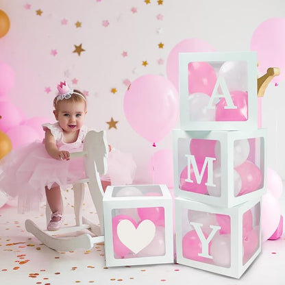 RUBFAC Baby Boxes with Letters and 36 Balloons - Image 5