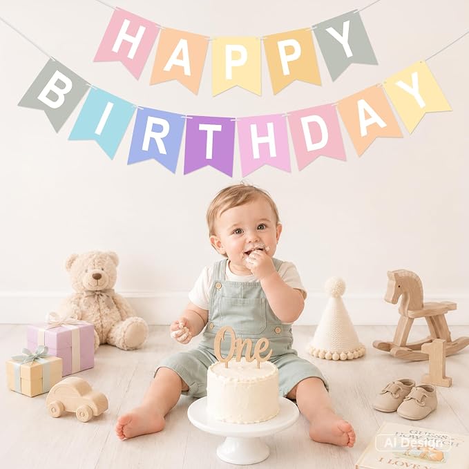 Happy Birthday Banner Birthday Party Banner NO DIY Happy Birthday Sign | - Image 6