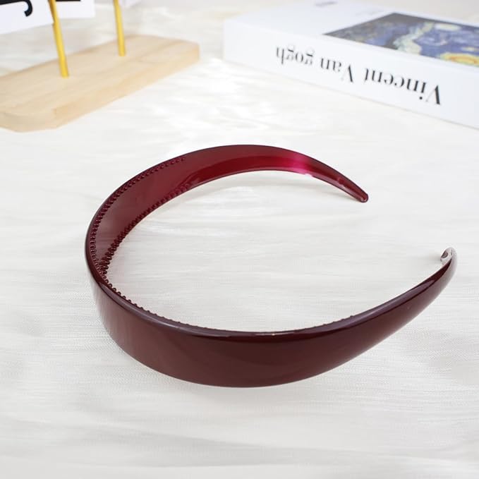 3 Pack Headbands Designed for Eyewear 0.79IN Plastic Non-Slip Headbands for Women Fashion Headbands with Teeth