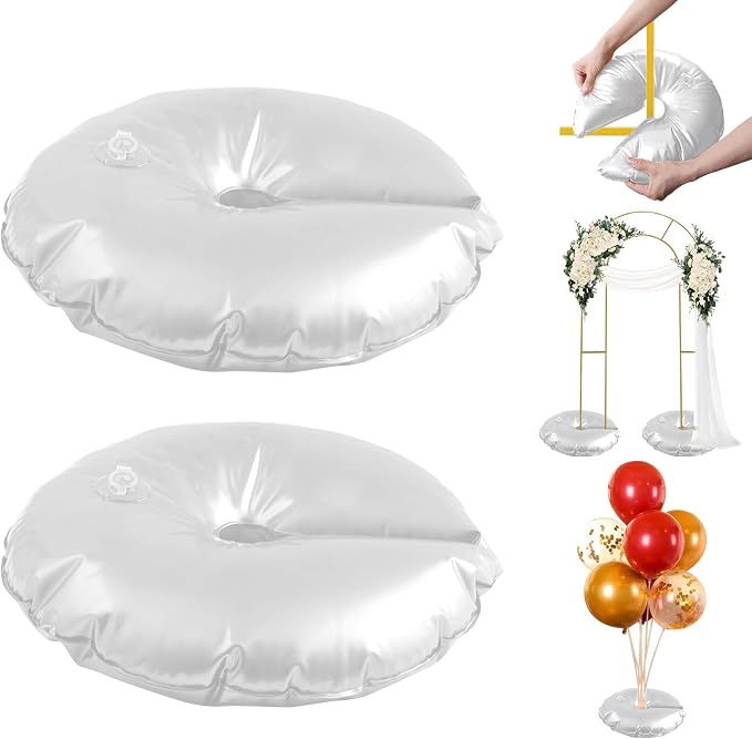 White Balloon Arch Weights, Heavy Duty Water-Filled Base Weights by Unknown