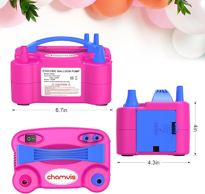 chamvis Balloon Pump Electric, Balloon Air Pump Inflate Pump - Image 5