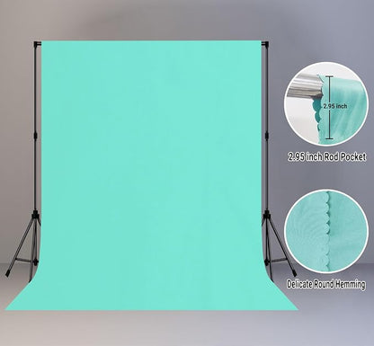 Turquoise Photography Backdrop for Photoshoot, Fabric 8x10ft | Polyester Studio - Image 2