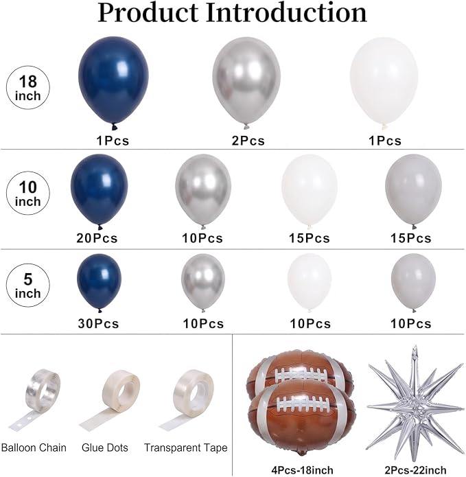 Cowboy Football Balloon Arch Garland Kit - Image 2