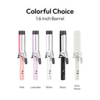 VODANA Professional GlamWave Ceramic Curling Iron, Long-Lasting Natural Curls, Instant Heat, Hair Curler, Curling Wand, Available in USA (1.6 inch, Lavender)