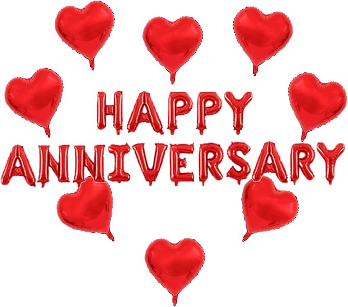 Happy Anniversary Balloon Banner Love Balloon Anniversary Party Balloon by Unknown