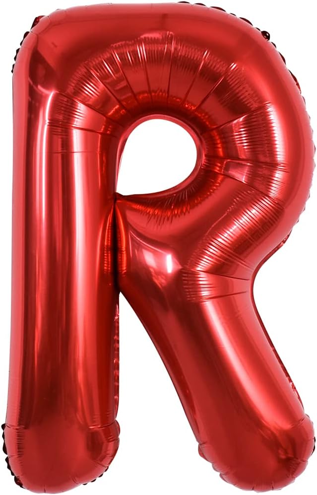 TONIFUL 40 Inch Large Bright Red Letter Balloons A-Z, Giant Jumbo Helium Foil by TONIFUL