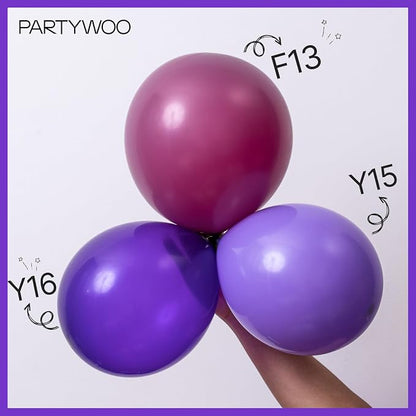 PartyWoo Purple Balloons 50pcs Dark Purple Royal Color 5 Inch | Balloons - Image 7