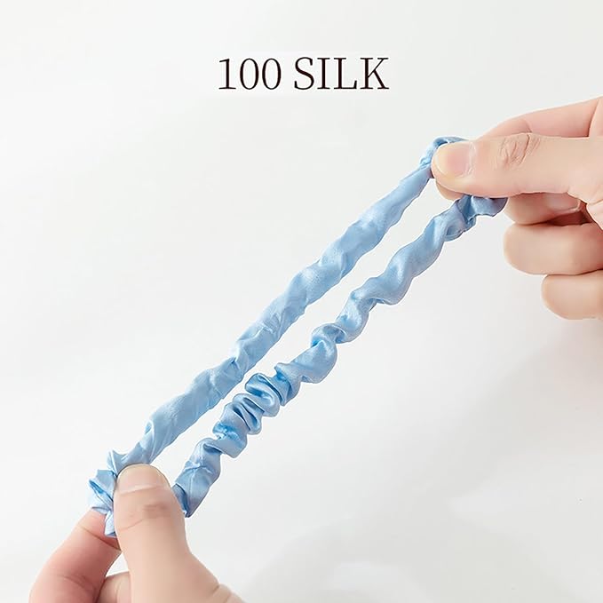 6PCS 100% Pure Mulberry Silk Hair Tie,Natural Silk Hair Scrunchie Worn on Trip, Party, Daily Life and Other Occasions, Suitable for Giving Yourself, Family and Friends Hair Accessorie(Combination 2)