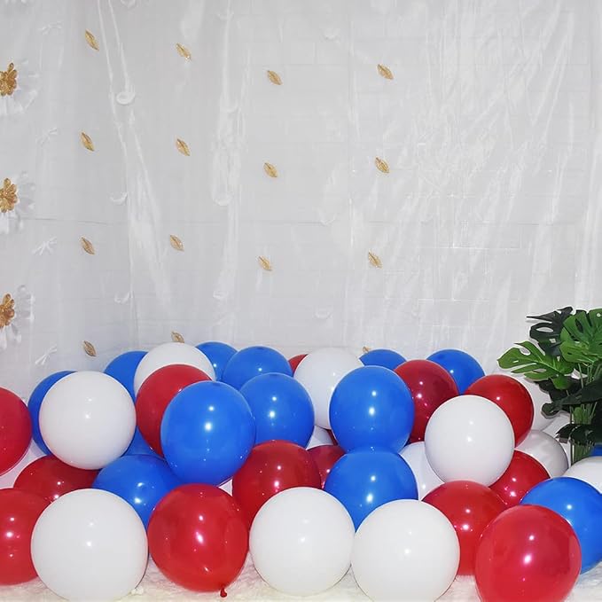 300 Pack Red White and Blue Balloons - Image 3