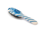 Rock & Ruddle Natural Mixed Boar Bristle Hair Brush for Women and Kids (Small/Travel Size, 17.5cm - Perfect for Wet or Dry Hair, Detangling Smoothing Blowdrying - Made in UK - English Blue