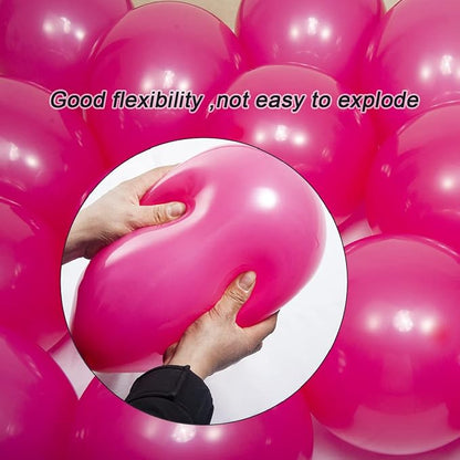 300 Pack Hot Pink Balloons 12 inch Dark Pink Latex Party Balloon Bulk - Image 3
