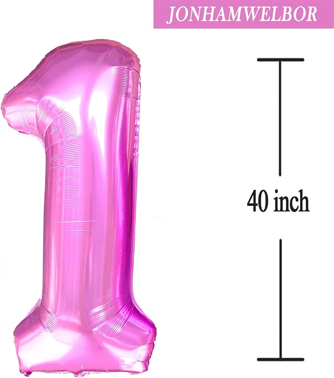 Jonhamwelbor Sweet 18 Balloons Pink Number 40 Inch 18 Pink Big Giant Jumbo Huge - Image 2