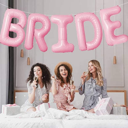 Pink Bride Balloons Wedding Balloon 40 Inch Bride To Be Letter Balloons - Image 6