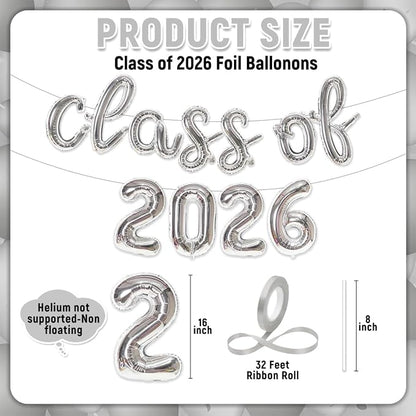 Class of 2026 Graduation Balloons, Balloon Banner, Indoor & Outdoor Decor - Image 2