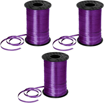 PMU 1500 Yards x 3/16in Purple Crimped Curling Ribbon String by PMU