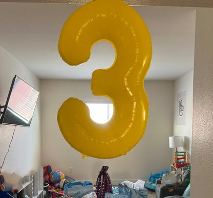 2 Balloon Number 40 Inch for Yellow Birthday Party Decorations | Mix & Match - Image 4
