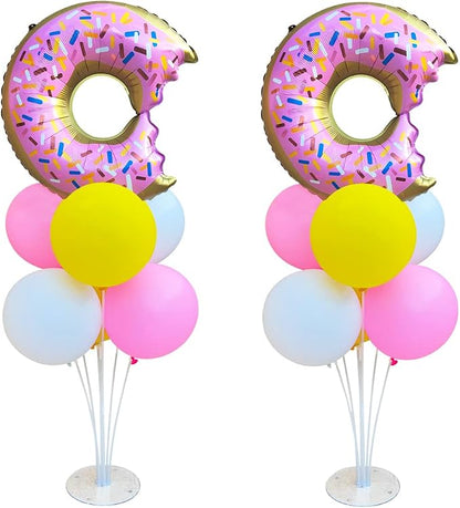Donut Table Centerpiece Balloons Stand Kit 2 Sets by VNSUCVPARTYSUPPLIER