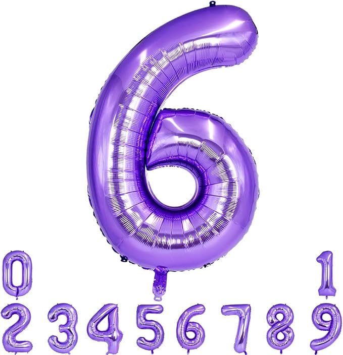 TONIFUL 40 Inch Purple Large Numbers Balloon 0-9 Birthday Party Decor, Foil by TONIFUL