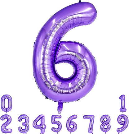 TONIFUL 40 Inch Purple Large Numbers Balloon 0-9 Birthday Party Decor, Foil by TONIFUL