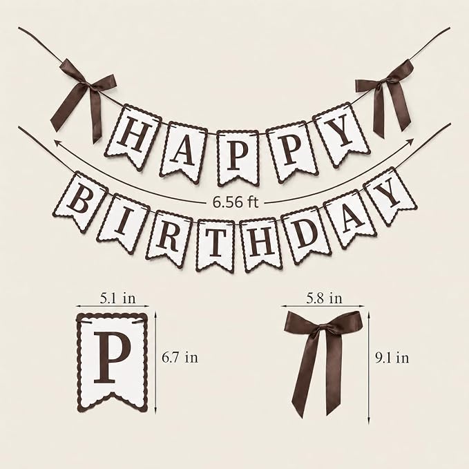 Brown Happy Birthday Banner - Image 2