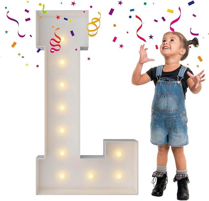 3FT Marquee Light Up Letters, Large Marquee Letters, Mosaic Balloon Frame by MerryMosaics