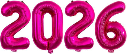 2026 Foil Number Balloons for 2026 New Year Eve Festival Party Supplies by GOER