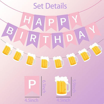 Beer Birthday Banner for Beer Party and Birthday Wedding Party Supplies - Image 2