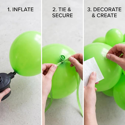 50pcs 12 Inch Lime Green Balloons 12 Inch | Premium Helium Light Green Latex - Image 3