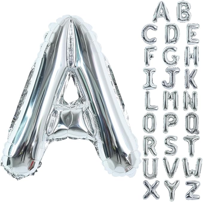 TONIFUL 40 Inch Large Silver Letter A Foil Balloons Alphabet Balloons | Giant by TONIFUL