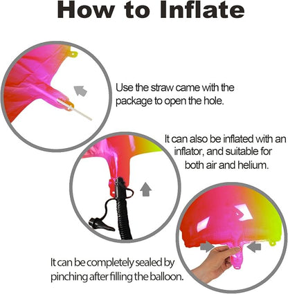 SUWEN Rainbow Number 2 Balloon 40 Inch, Big Colorful Balloons 0-9 | Large - Image 4