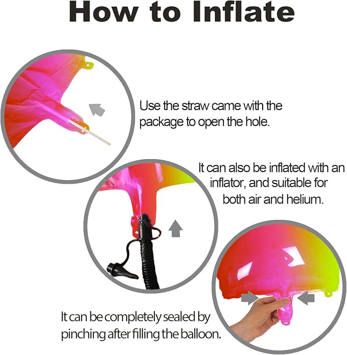 SUWEN Rainbow Number 4 Balloon 40 Inch, Big Colorful Balloons 0-9 | Large - Image 5