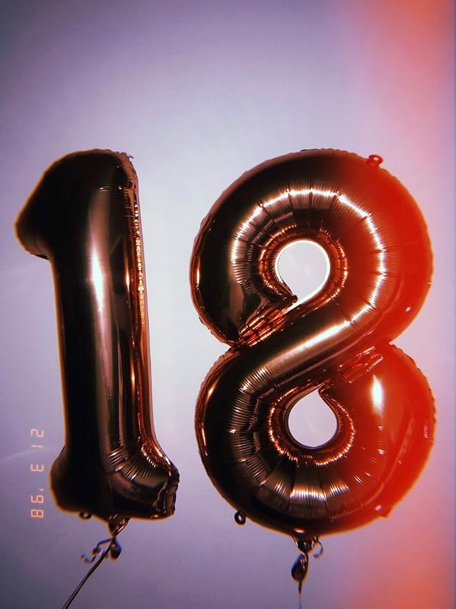 Digital Number 7 Dark Brown Birthday Balloon 40 Inch, Foil Balloons - Image 5
