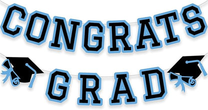 Congrats Grad Banner Graduation Party Banner Decoration Hanging Garland High by Unknown