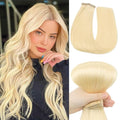 Tape in Hair Extensions Human Hair Color 60 Platinum Blonde Real Hair Extensions Remy 14 Inch Natural 20pcs invisible(60#,14 Inch)