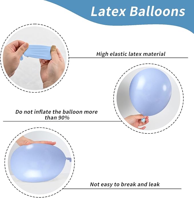 Metallic Chrome Blue Gold Balloons - Image 8
