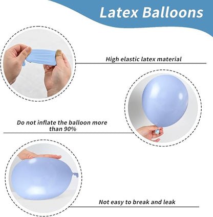 Metallic Chrome Blue Gold Balloons - Image 8