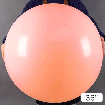 PartyWoo Pastel Orange Balloons 4 pcs 36 Inch Extra Large Big Jumbo Giant Baby - Image 2