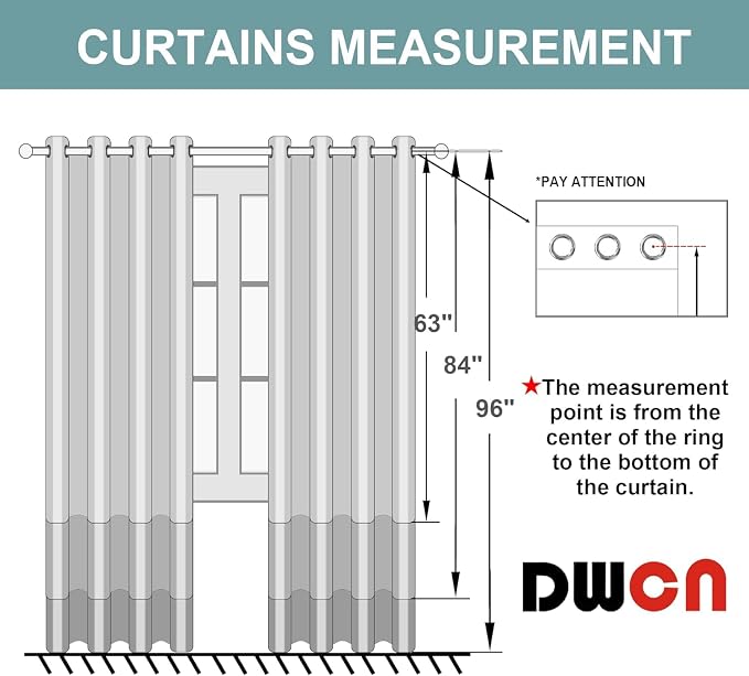 DWCN Faux Linen Ombre Sheer Curtains - Image 8