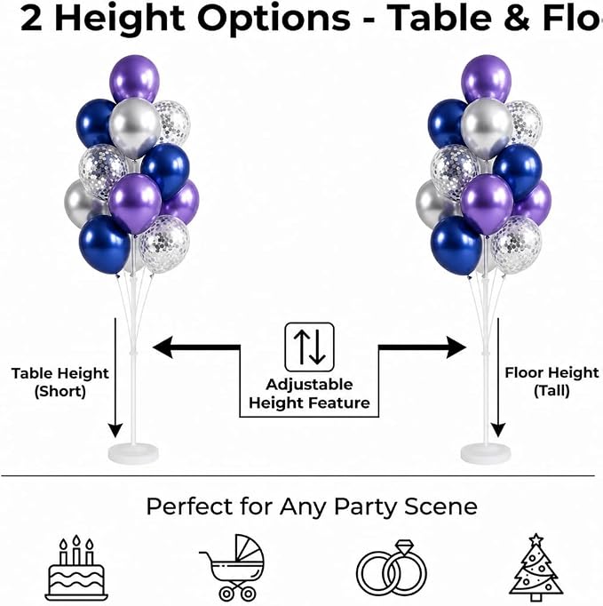 Balloon Column Stand Kit with Balloons, Base and Pole, Balloon Column Kit - Image 3