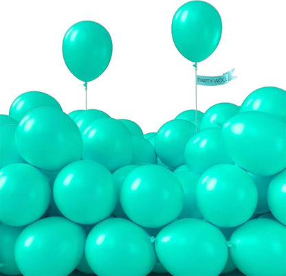 PartyWoo Teal Balloons 100pcs Turquoise Dark Teal Color 5 Inch | Balloons by PartyWoo