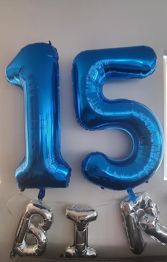 Number Balloons 5 Balloon Dark Blue - Image 4
